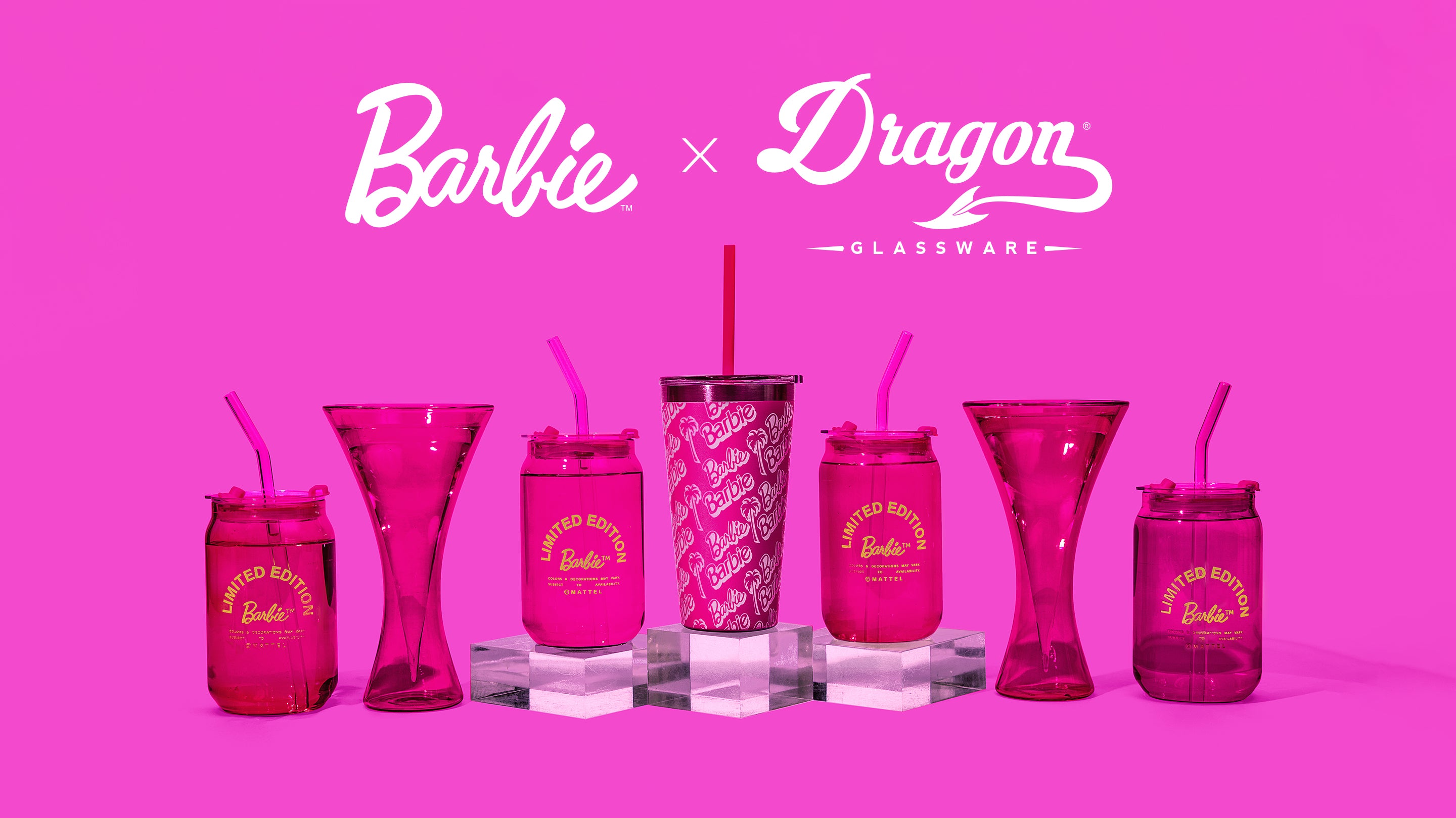 Barbie x Dragon Glassware Coasters Shop Now DRAGON GLASSWARE