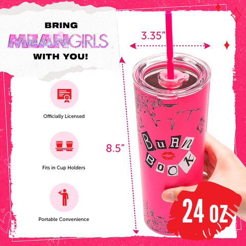 Mean Girls Burn Book Tumbler - 24 oz