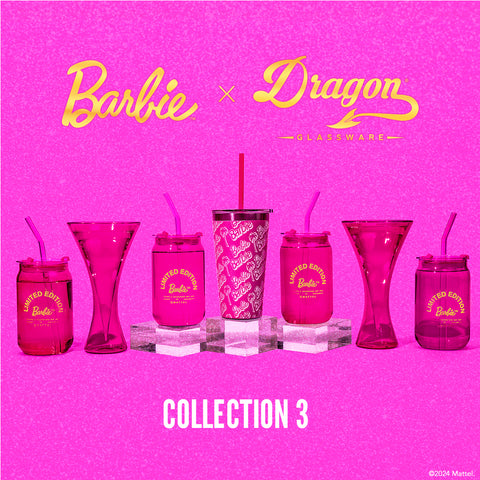 Barbie™ x Dragon Glassware® Limited Edition Drinking Glasses