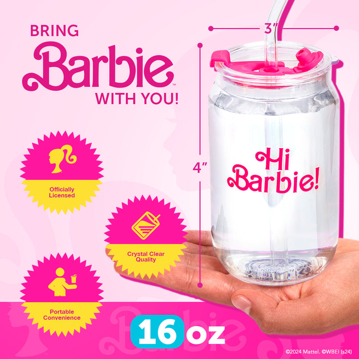 Barbie™ The Movie x Dragon Glassware® Hi Barbie! Hi Ken! Drinking Glasses