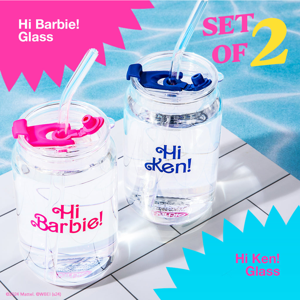 Barbie™ The Movie x Dragon Glassware® Hi Barbie! Hi Ken! Drinking Glasses