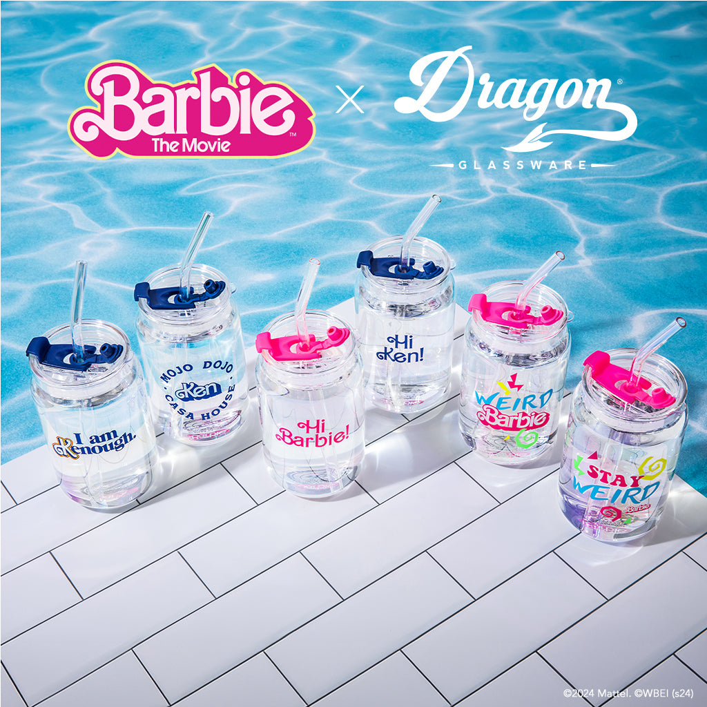 Barbie™ The Movie x Dragon Glassware® Hi Barbie! Hi Ken! Drinking Glasses