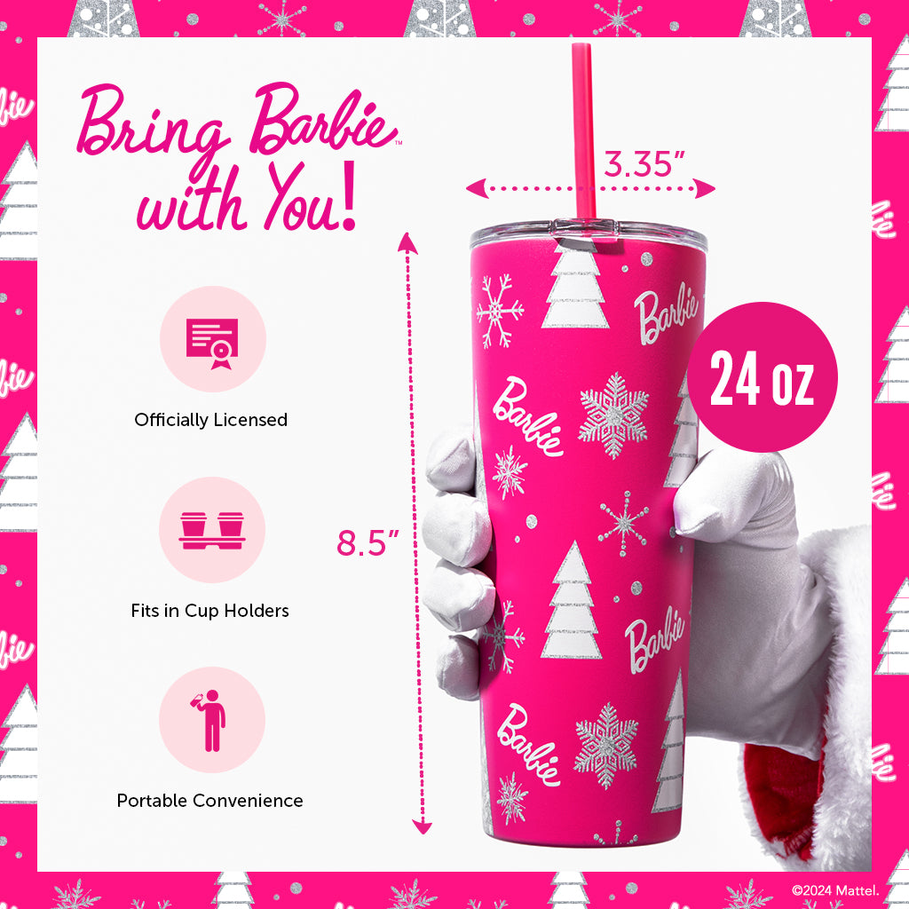 Barbie™ Pink Christmas Tumbler