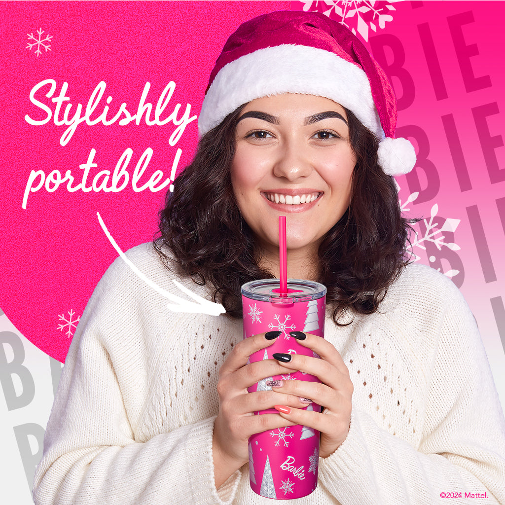 Barbie™ Pink Christmas Tumbler