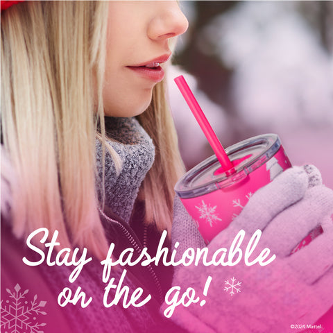 Barbie™ Pink Christmas Tumbler