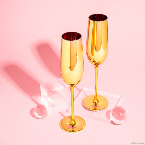 Barbie™ x Dragon Glassware® Dreamhouse™ Champagne Flutes