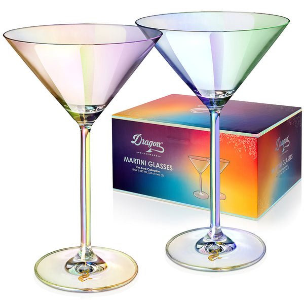 Dragon Glassware Martini Cocktail Glass Clear Hourglass Double