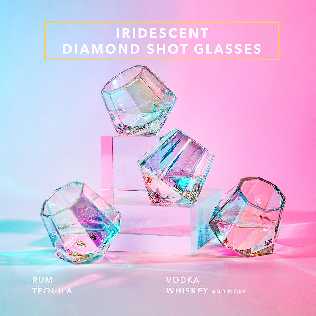 Diamond Shot Glasses | The Aura Collection - DRAGON GLASSWARE®