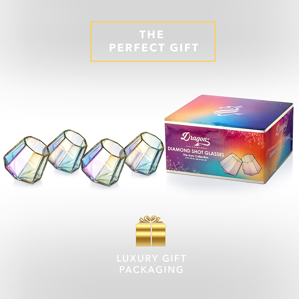 Diamond Shot Glasses | The Aura Collection - DRAGON GLASSWARE®