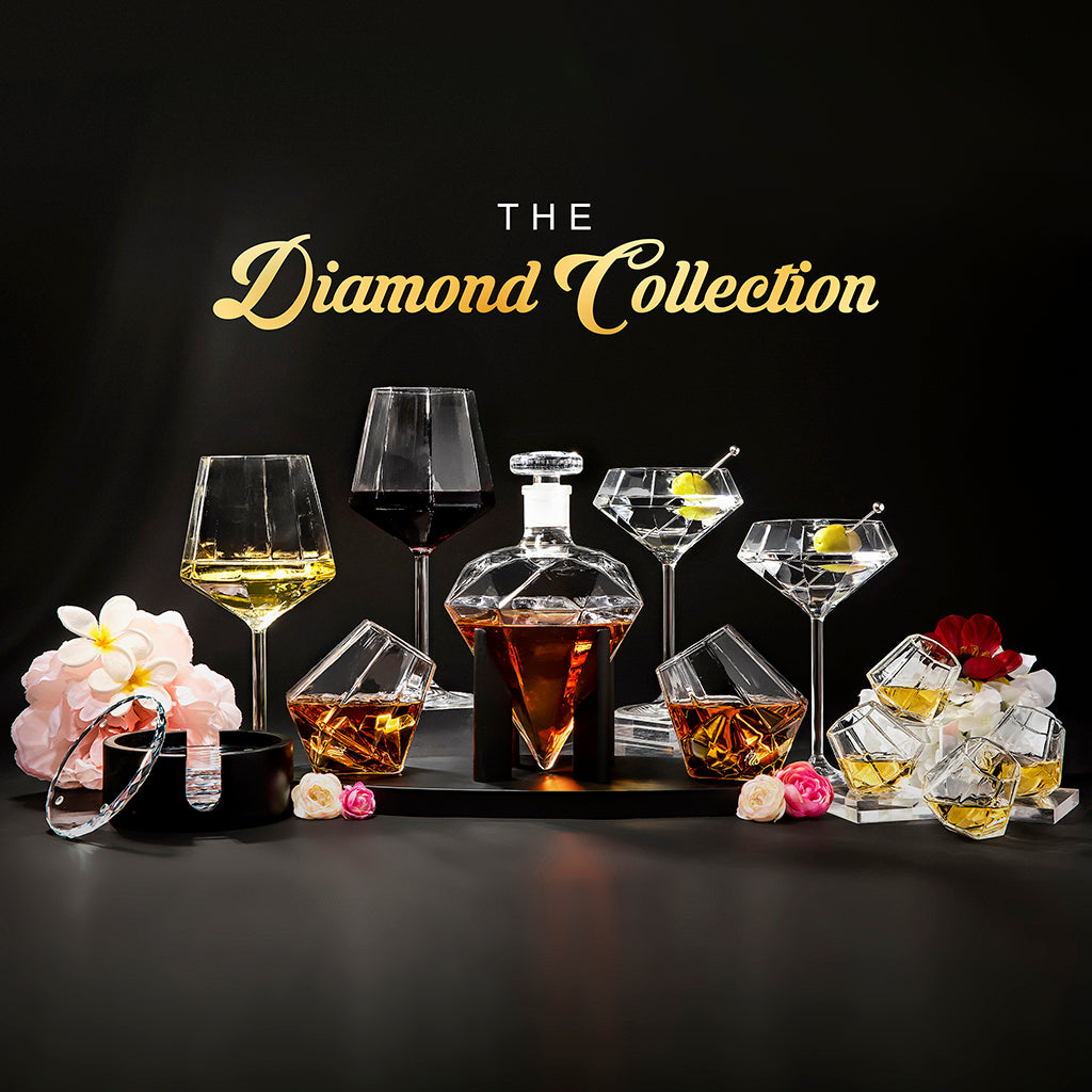 Diamond Martini Glasses - The Diamond Collection - DRAGON GLASSWARE®