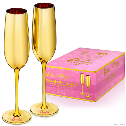 Barbie™ x Dragon Glassware® Dreamhouse™ Champagne Flutes