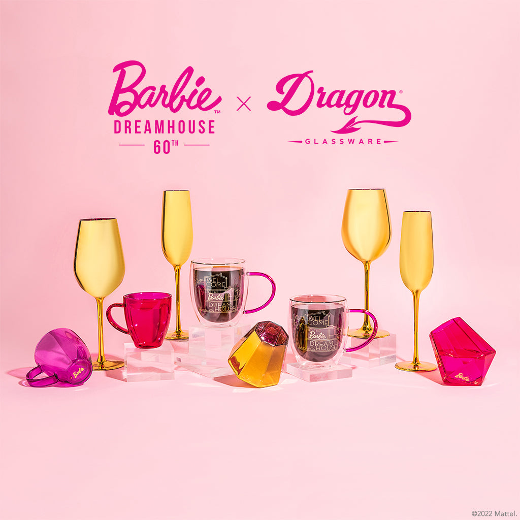 Barbie™ x Dragon Glassware® Dreamhouse™ Champagne Flutes - DRAGON GLASSWARE®