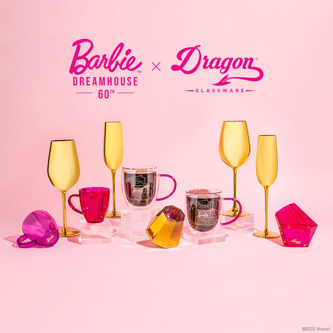 Barbie™ x Dragon Glassware® Dreamhouse™ Champagne Flutes