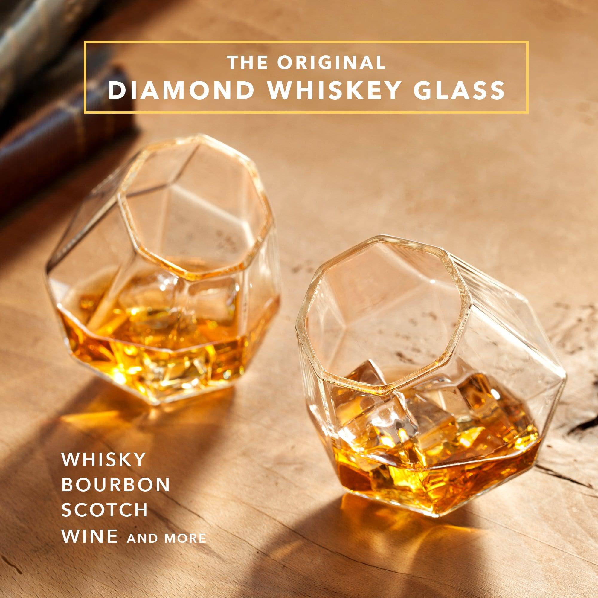 Diamond Whiskey Glasses - DRAGON GLASSWARE®